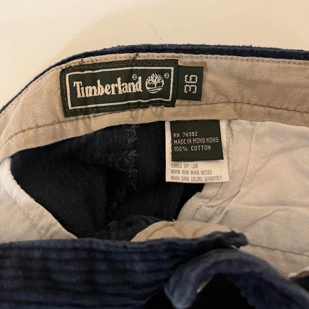 VTG Timberland Navy Corduroy Pants, Size 36x30 - Picture 6 of 7